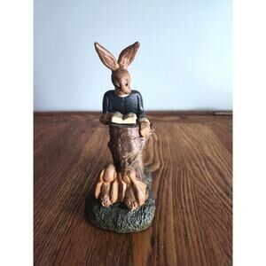 The PeBody Rabbits 1990 Sculpture Figurine Vintage 5"T